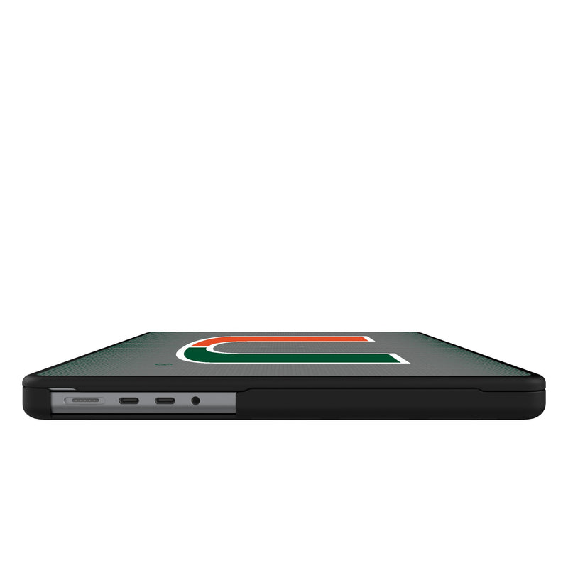 University of Miami Hurricanes Linen MacBook Laptop Case Side.Jpg