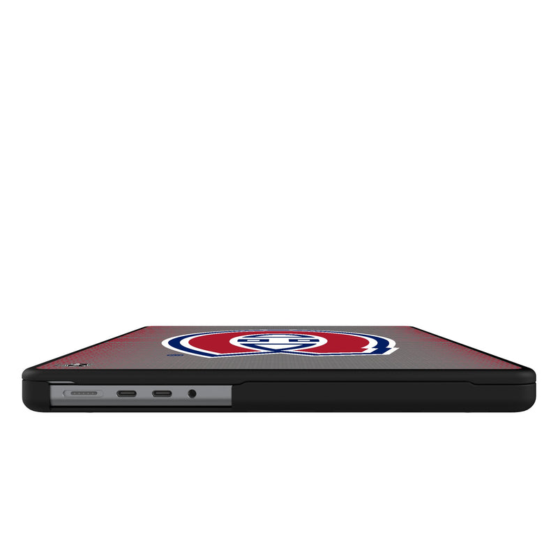 Montreal Canadiens Linen MacBook Laptop Case Side.Jpg