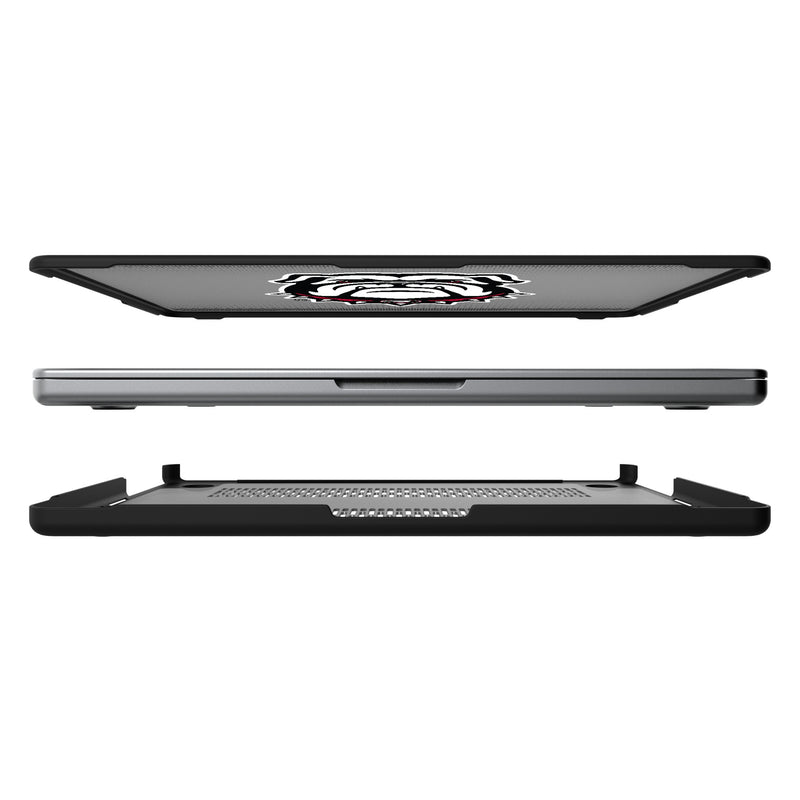 University of Georgia Bulldogs Uga Linen MacBook Laptop Case for Apple MacBook Split.Jpg