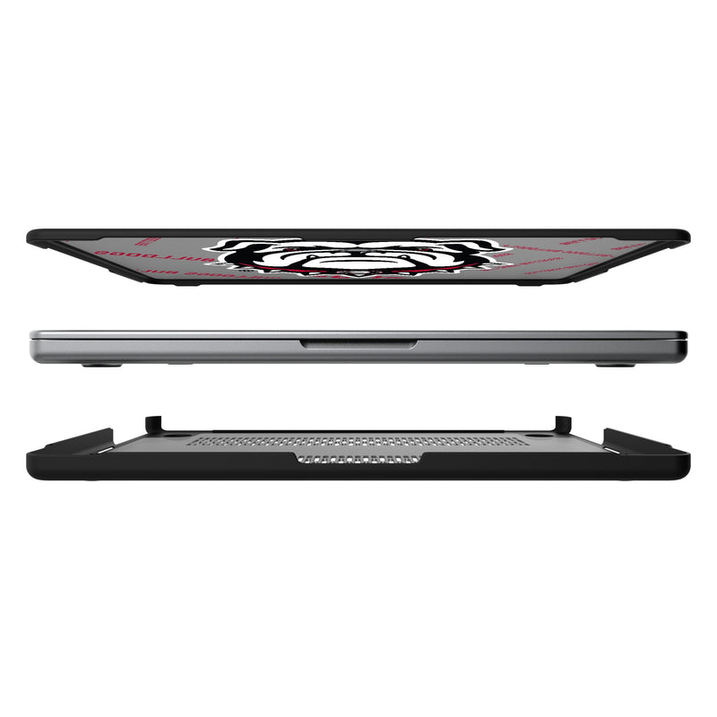 University of Georgia Bulldogs Uga Quadtile MacBook Laptop Case for Apple MacBook Split.Jpg