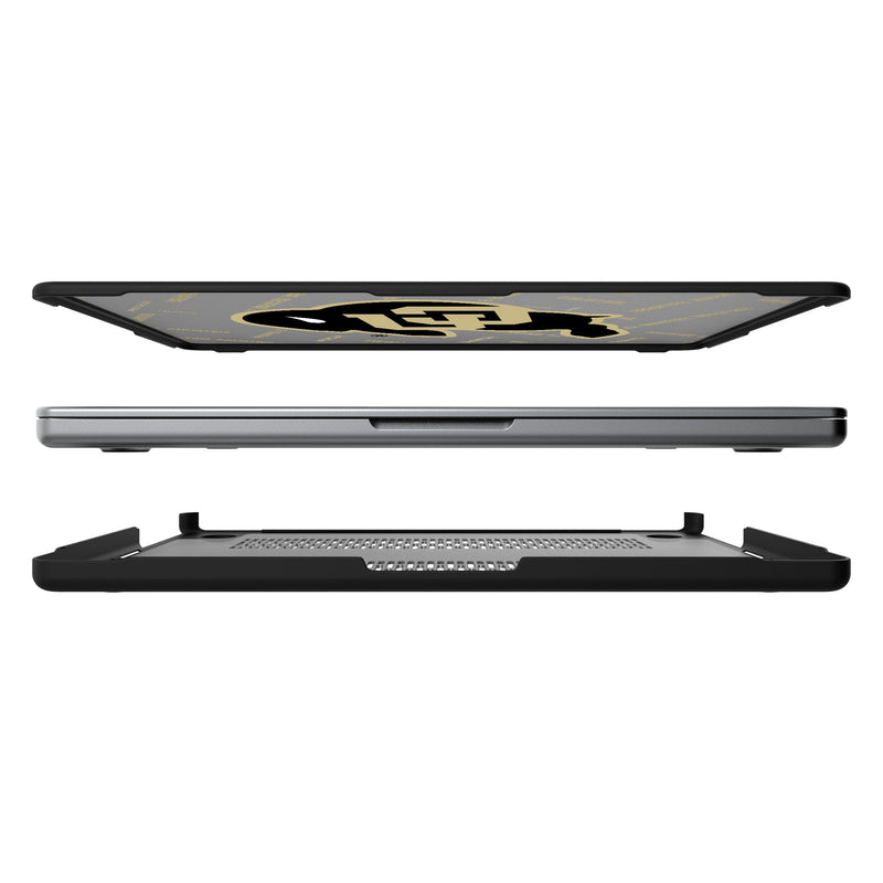 University of Colorado Buffaloes Quadtile MacBook Laptop Case for Apple MacBook Split.Jpg