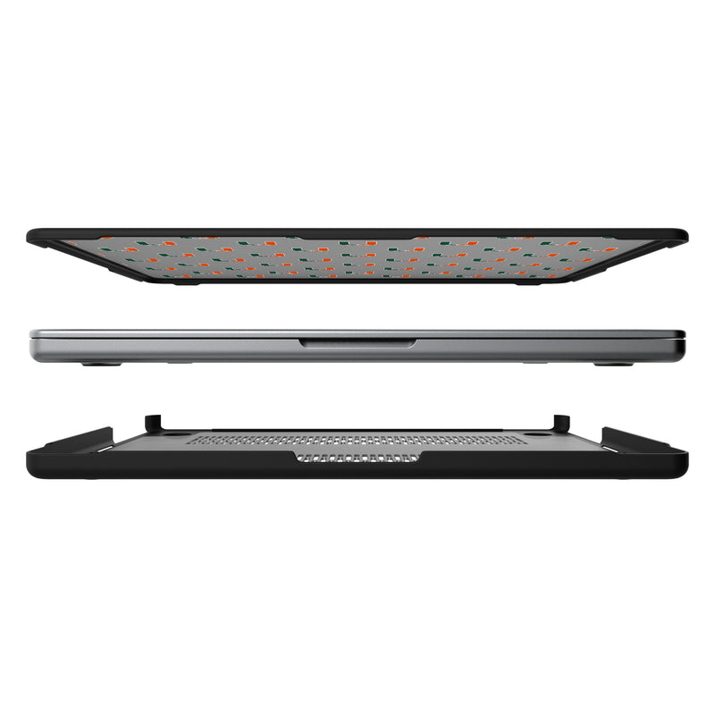 University of Miami Hurricanes Fashion Pattern MacBook Laptop Case for Apple MacBook Split.Jpg