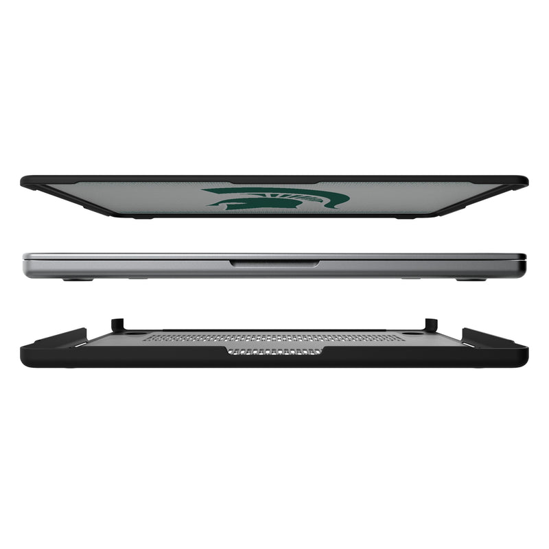 Michigan State University Spartans Linen MacBook Laptop Case for Apple MacBook Split.Jpg