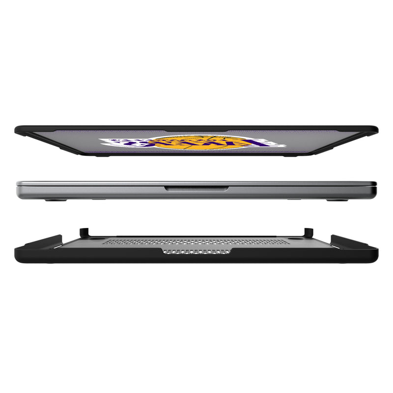 Los Angeles Lakers Linen MacBook Laptop Case Split.Jpg