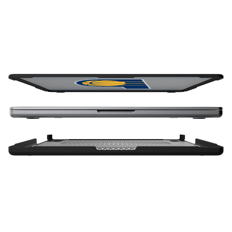 Indiana Pacers Linen MacBook Laptop Case Split.Jpg