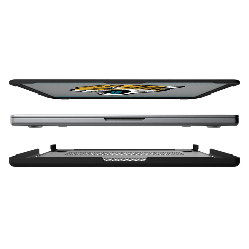 Jacksonville Jaguars Linen MacBook Laptop Case Split.Jpg