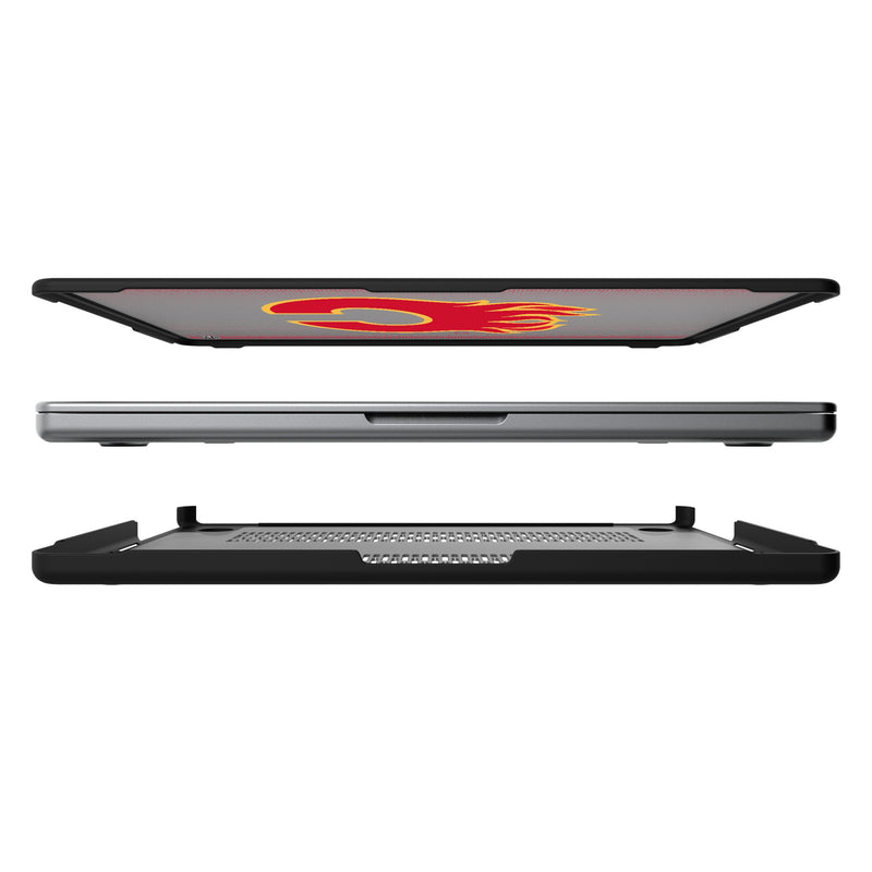 Calgary Flames Linen MacBook Laptop Case for Apple MacBook Split.Jpg