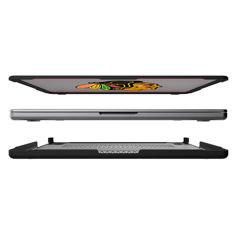Chicago Blackhawks Linen MacBook Laptop Case for Apple MacBook Split.Jpg