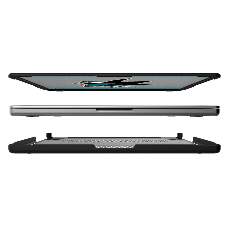 San Jose Sharks Linen MacBook Laptop Case for Apple MacBook Split.Jpg