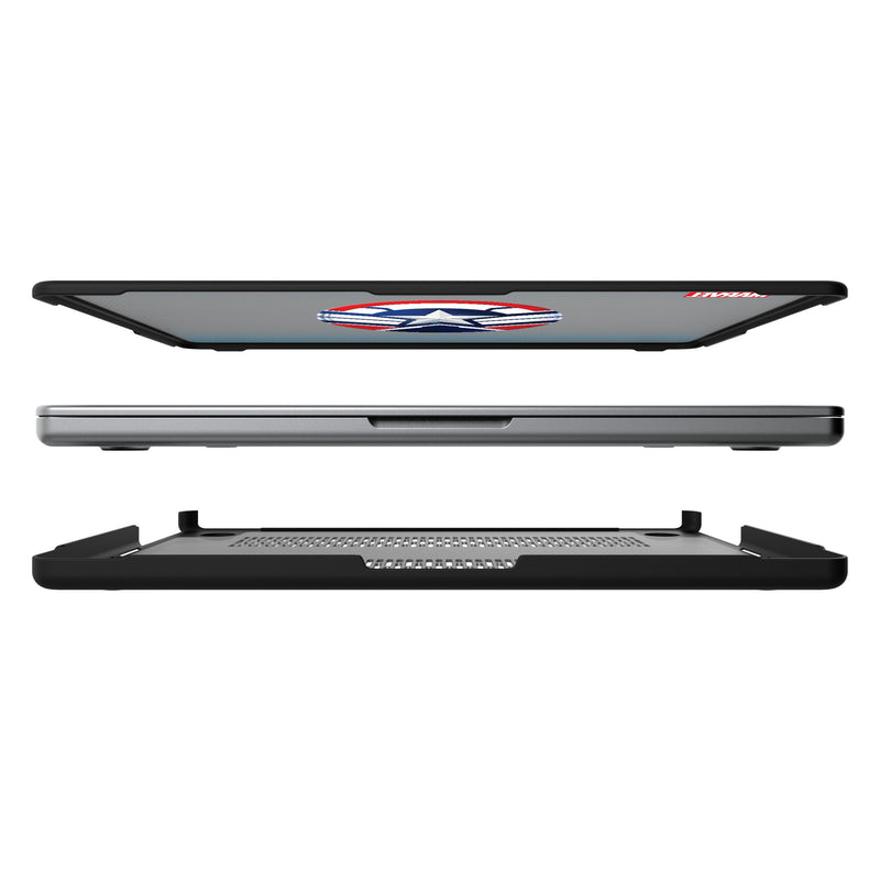 Marvel Avengers Sam Wilson Captain America Grid MacBook Laptop Case for Apple MacBook Split.Jpg