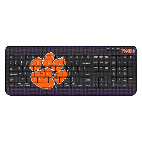 Clemson University Tigers Linen Wireless USB Keyboard