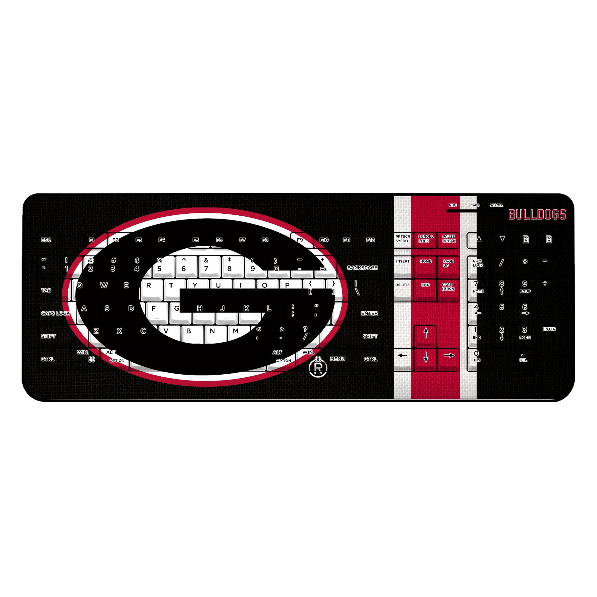 University of Georgia Bulldogs Stripe Wireless USB Keyboard
