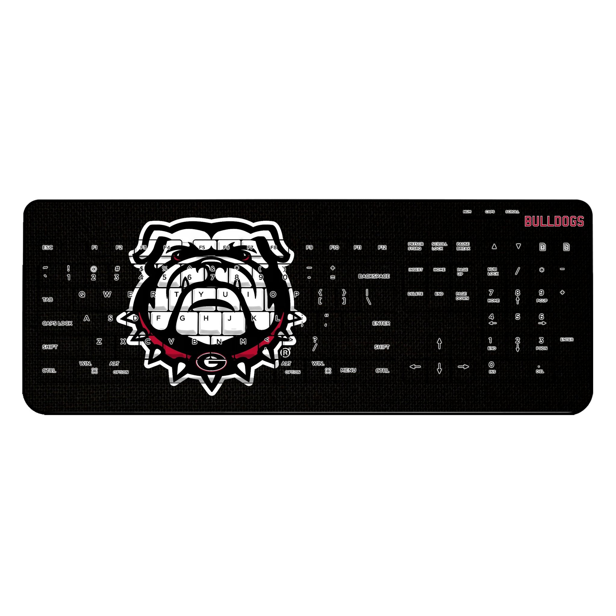 University of Georgia Bulldogs Uga Solid Wireless USB Keyboard