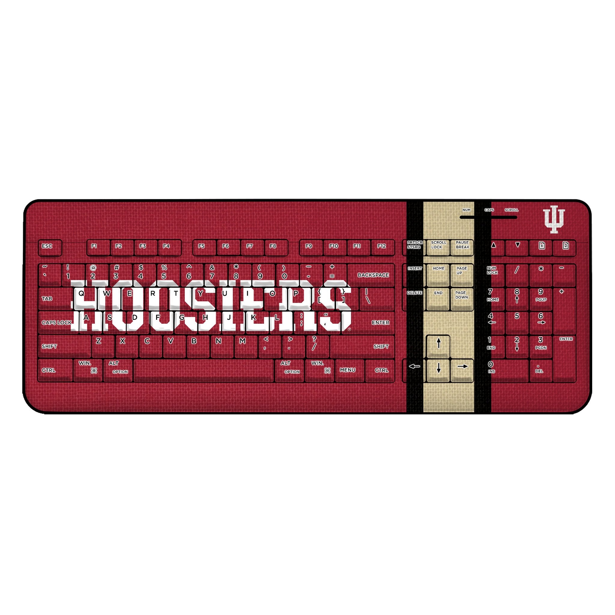 Indiana University Hoosiers Stripe Wireless USB Keyboard