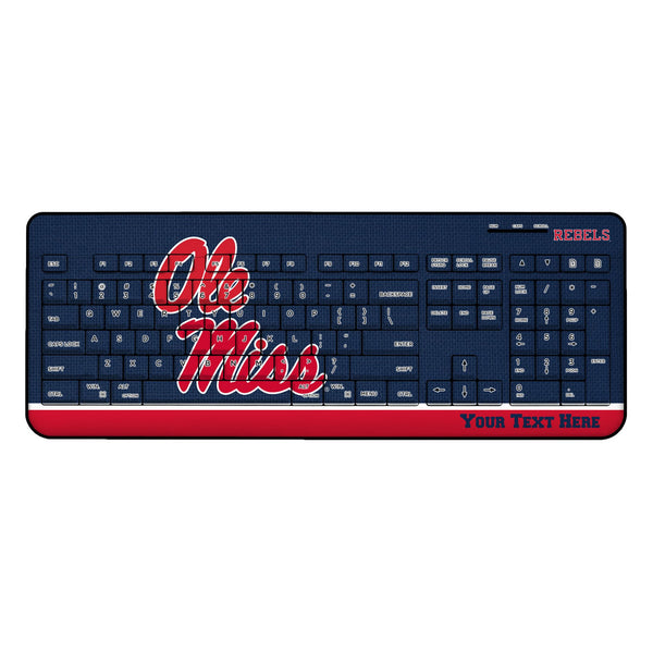 University of Mississippi Rebels Personalized Endzone Solid Wireless USB Keyboard