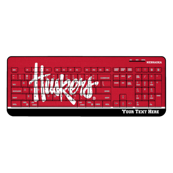 University of Nebraska Huskers Personalized Endzone Solid Wireless USB Keyboard