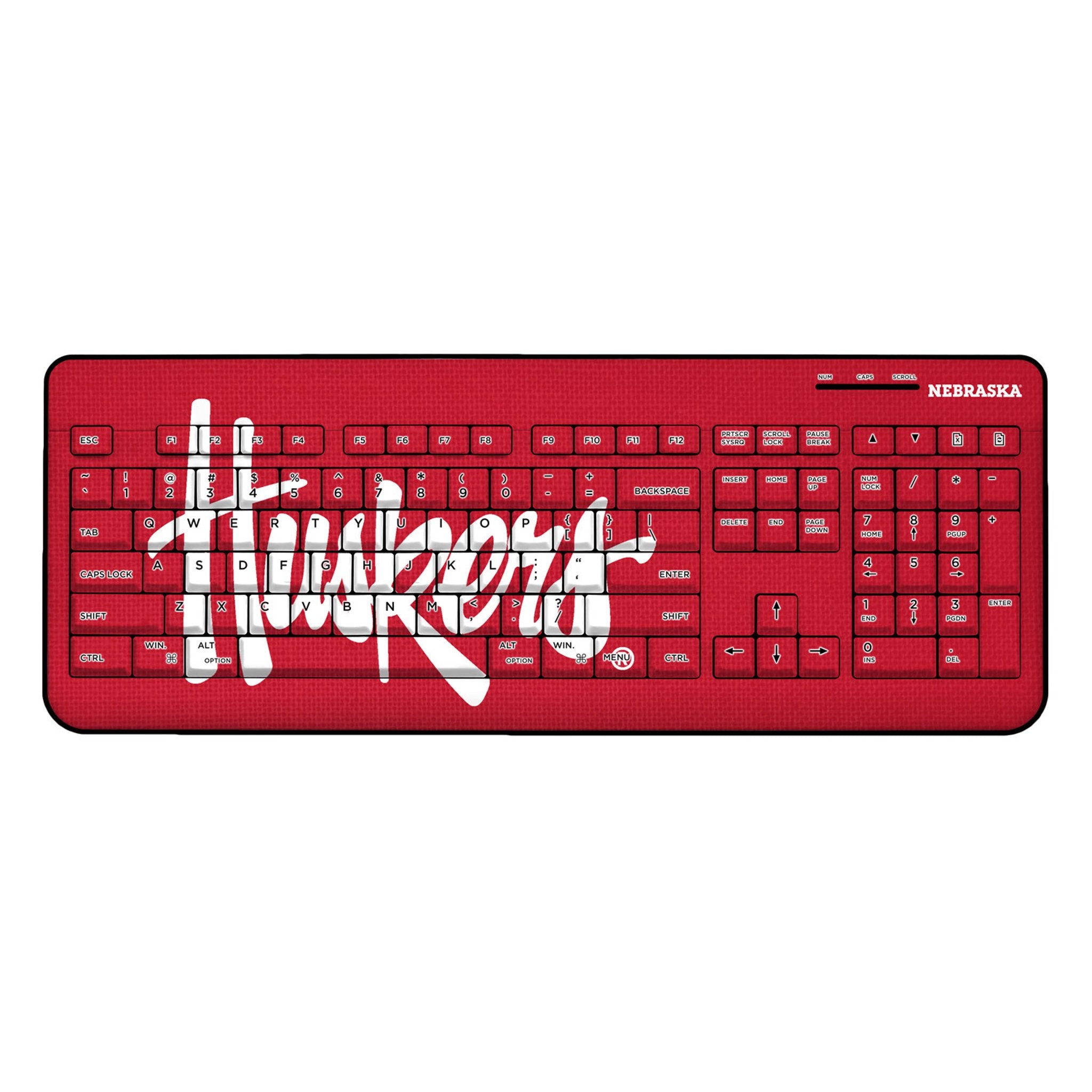University of Nebraska Huskers Solid Wireless USB Keyboard