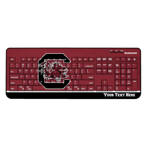 University of South Carolina Gamecocks Personalized Endzone Solid Wireless USB Keyboard
