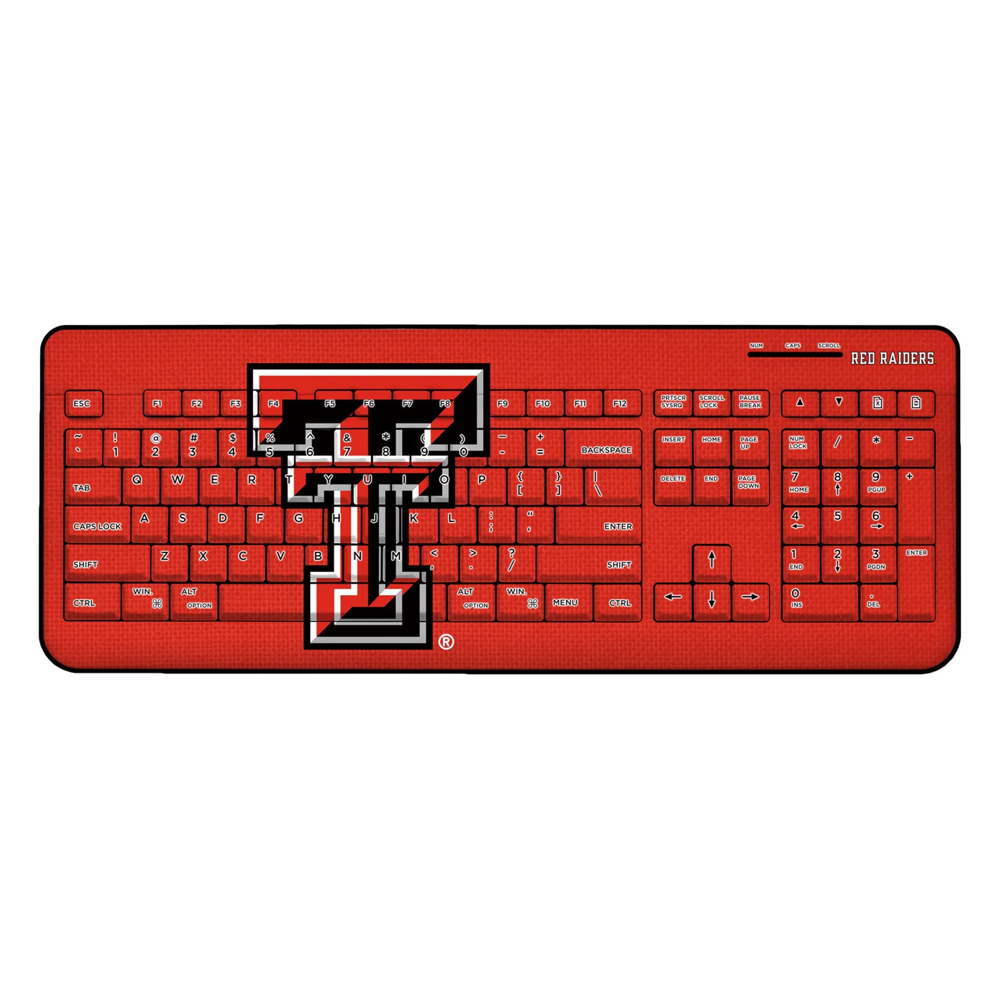 Texas Tech Red Raiders Solid Wireless USB Keyboard