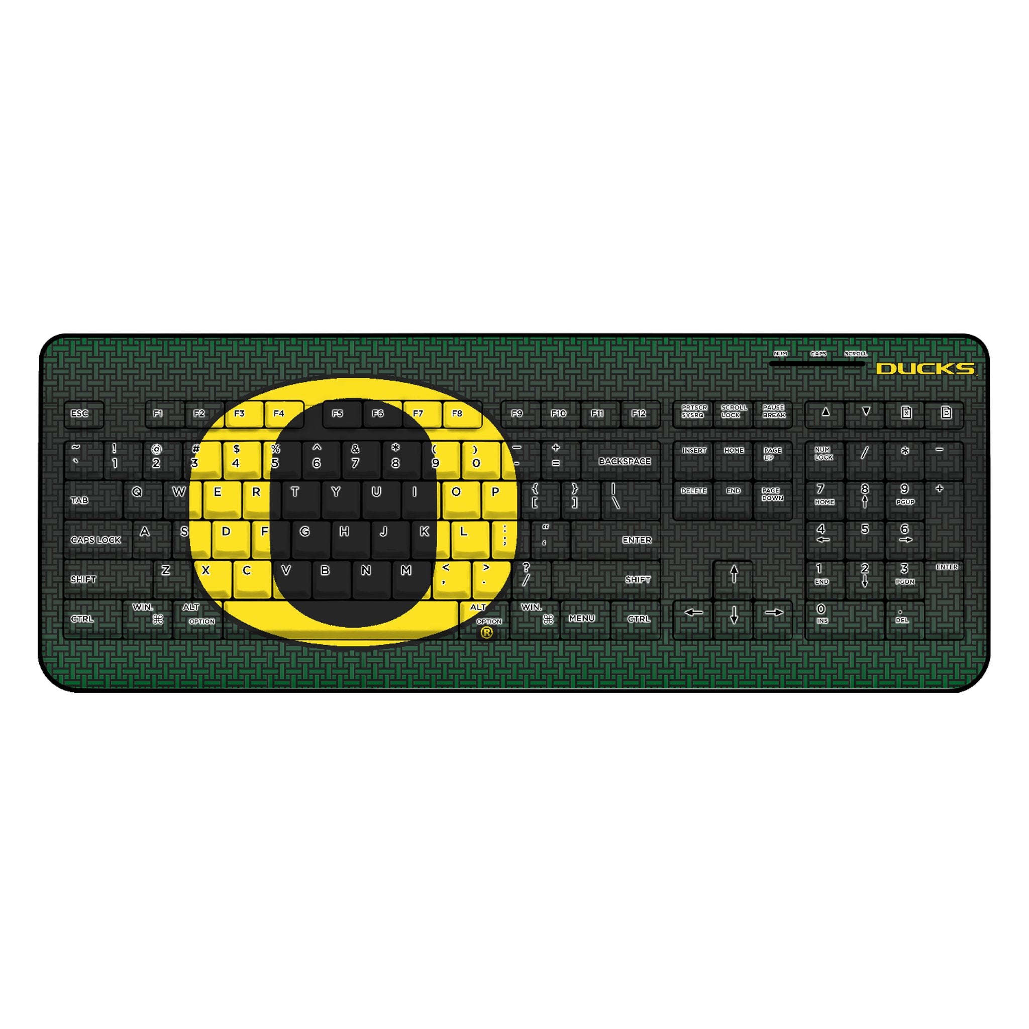 University of Oregon Ducks Linen Wireless USB Keyboard