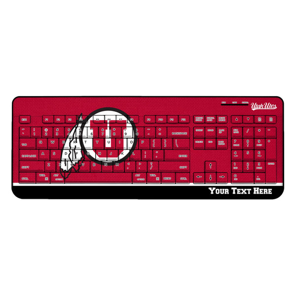 University of Utah Utes Personalized Endzone Solid Wireless USB Keyboard