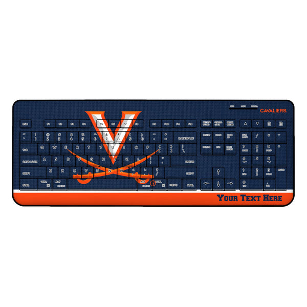 University of Virginia Cavaliers Personalized Endzone Solid Wireless USB Keyboard