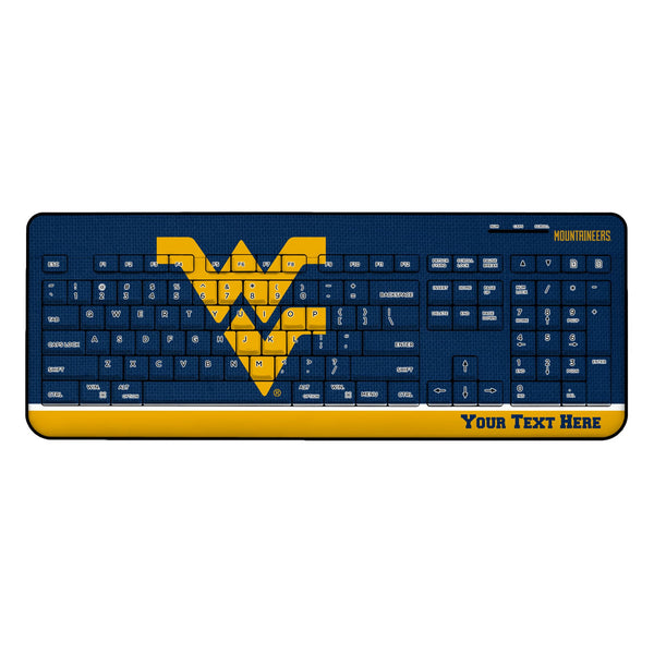 West Virginia University Mountaineers Personalized Endzone Solid Wireless USB Keyboard