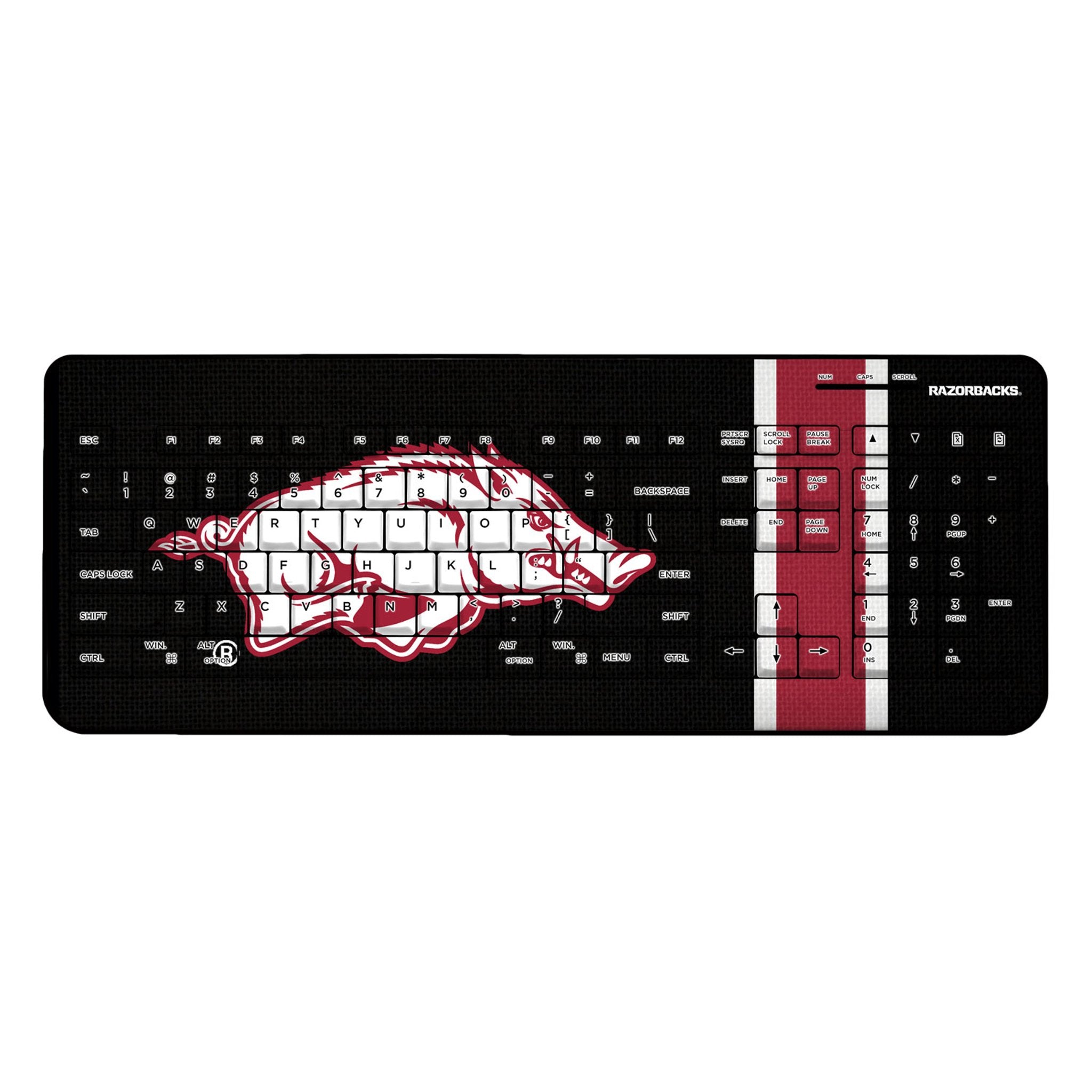 University of Arkansas Fayetteville Razorbacks Stripe Wireless USB Keyboard