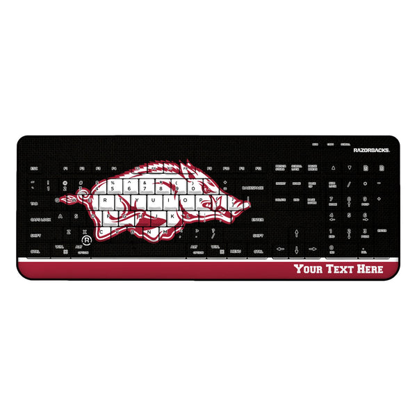 University of Arkansas Fayetteville Razorbacks Personalized Endzone Solid Wireless USB Keyboard