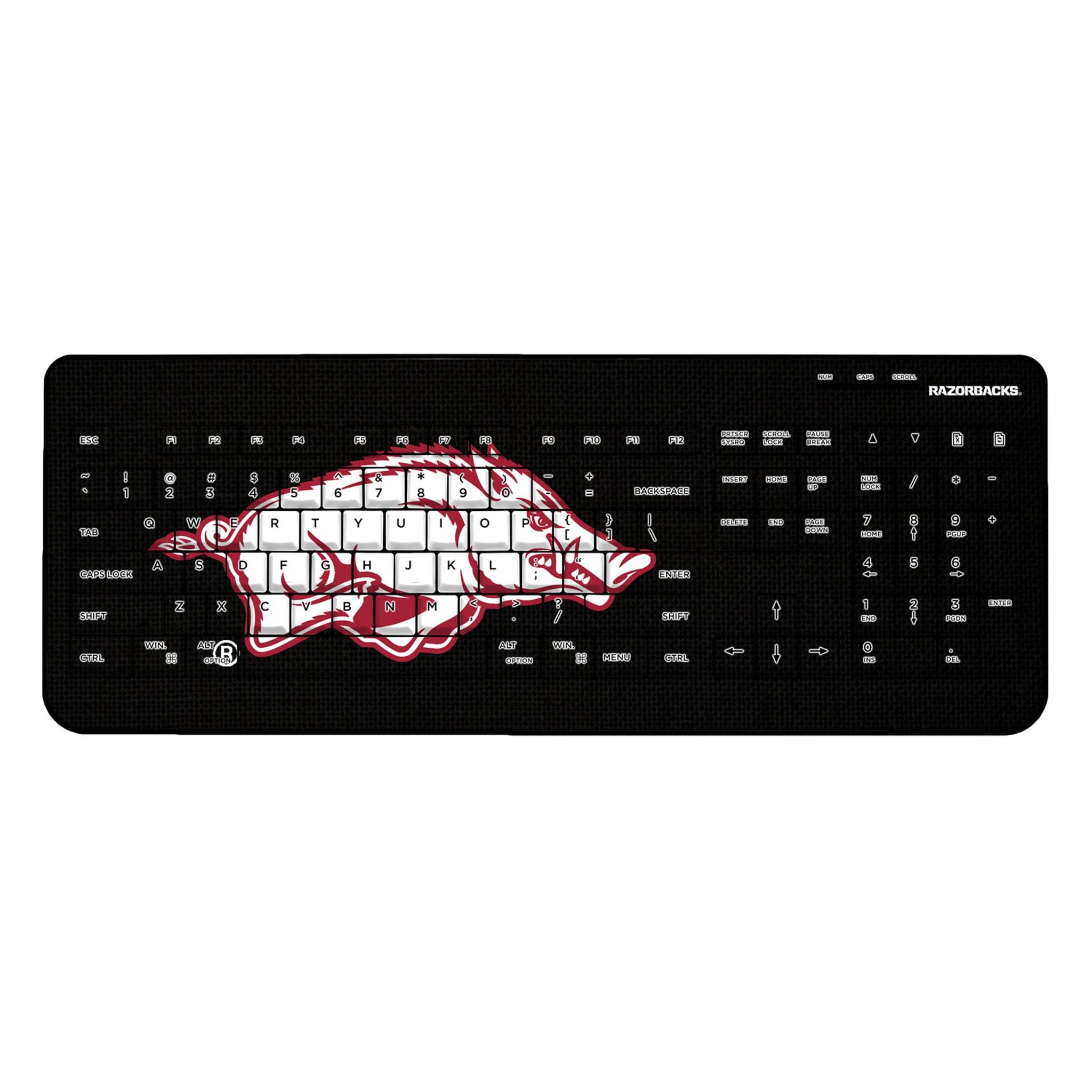 University of Arkansas Fayetteville Razorbacks Solid Wireless USB Keyboard