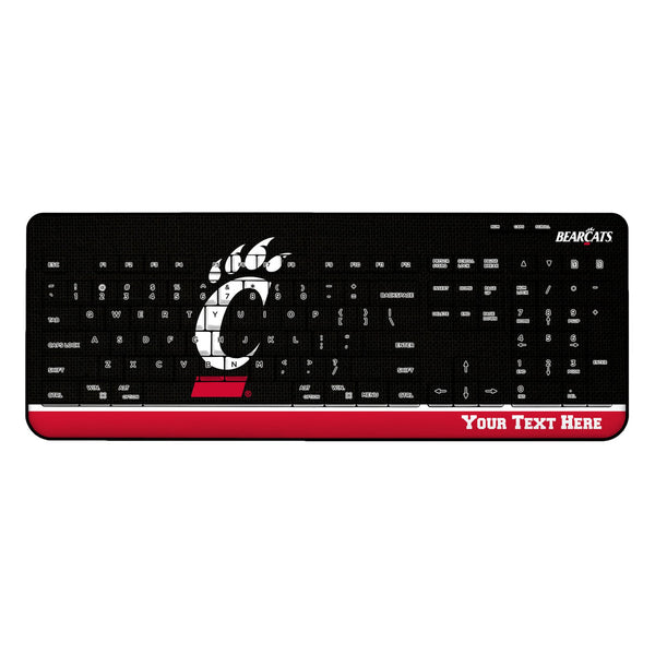 University of Cincinnati Bearcats Personalized Endzone Solid Wireless USB Keyboard