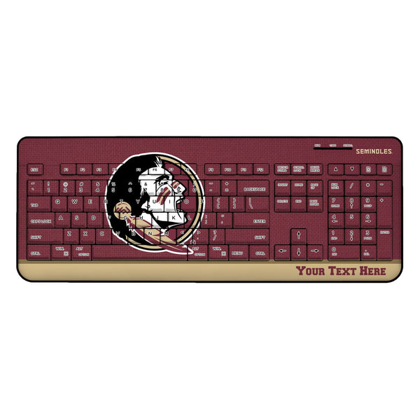 Florida State University Seminoles Personalized Endzone Solid Wireless USB Keyboard