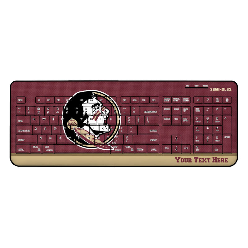 Florida State University Seminoles Personalized Endzone Solid Wireless USB Keyboard