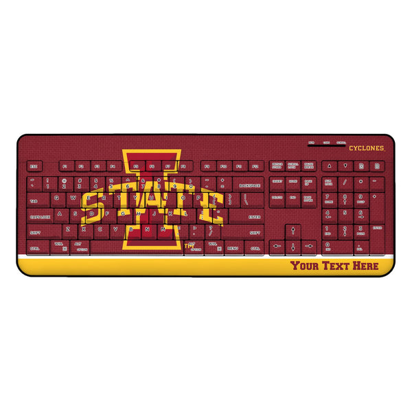 Iowa State University Cyclones Personalized Endzone Solid Wireless USB Keyboard