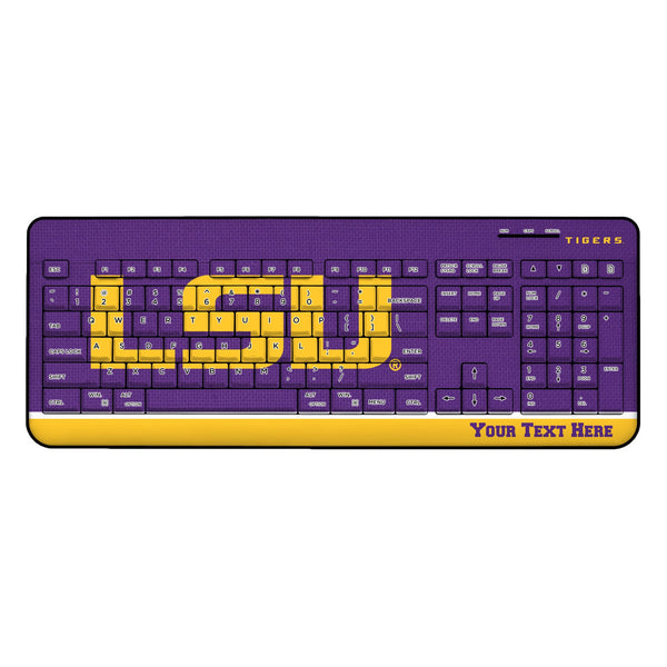 Louisiana State University Tigers Personalized Endzone Solid Wireless USB Keyboard