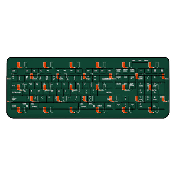 University of Miami Hurricanes Fashion Pattern Wireless USB Keyboard