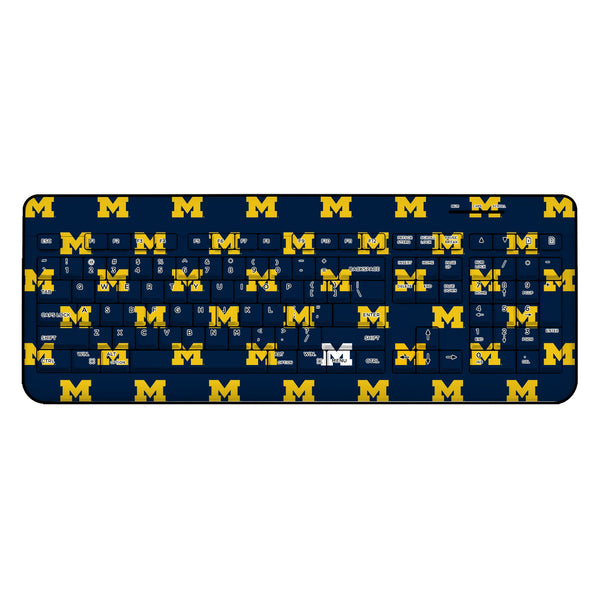 University of Michigan Wolverines Fashion Pattern Wireless USB Keyboard