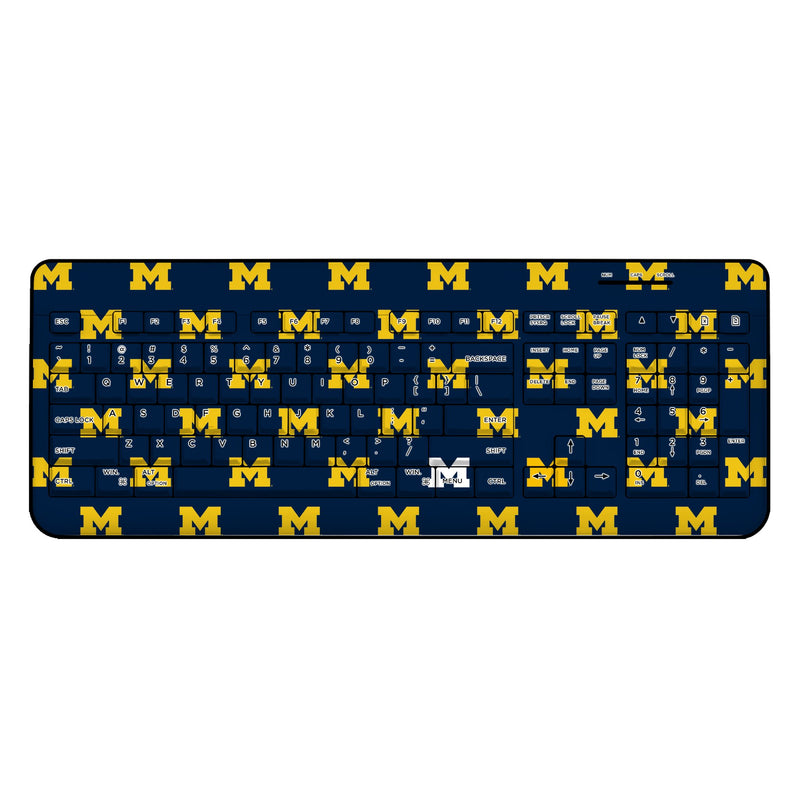 University of Michigan Wolverines Fashion Pattern Wireless USB Keyboard