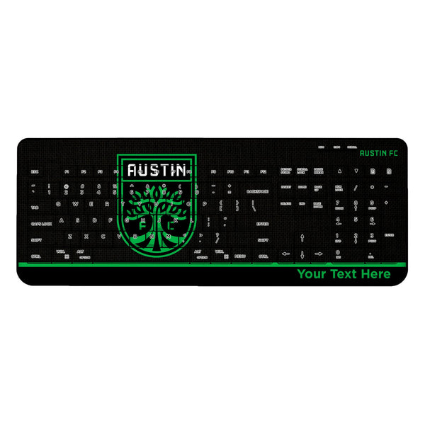 Austin FC Personalized Endzone Solid Wireless USB Keyboard