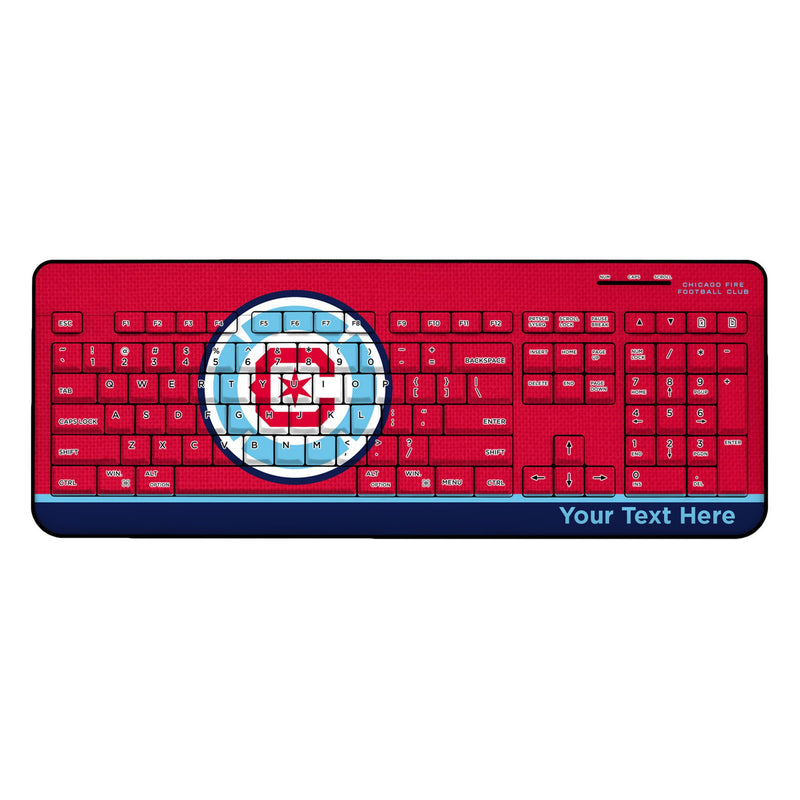 Chicago Fire Personalized Endzone Solid Wireless USB Keyboard