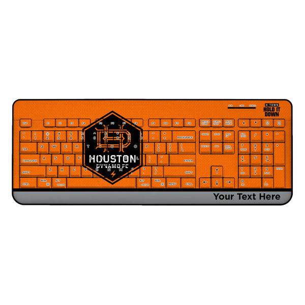 Houston Dynamo Personalized Endzone Solid Wireless USB Keyboard