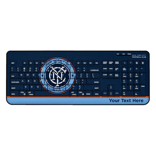 New York City FC Personalized Endzone Solid Wireless USB Keyboard