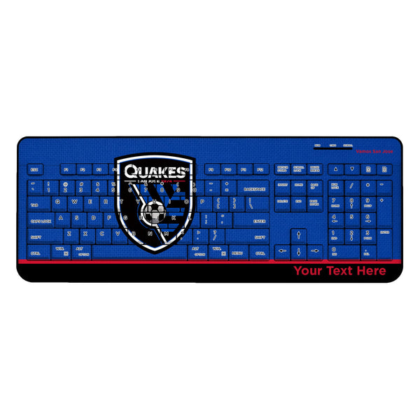 San Jose Earthquakes Personalized Endzone Solid Wireless USB Keyboard