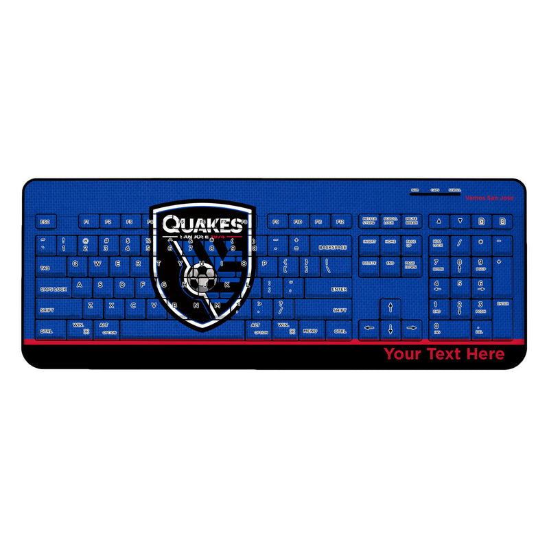 San Jose Earthquakes Personalized Endzone Solid Wireless USB Keyboard