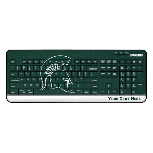 Michigan State University Spartans Personalized Endzone Solid Wireless USB Keyboard