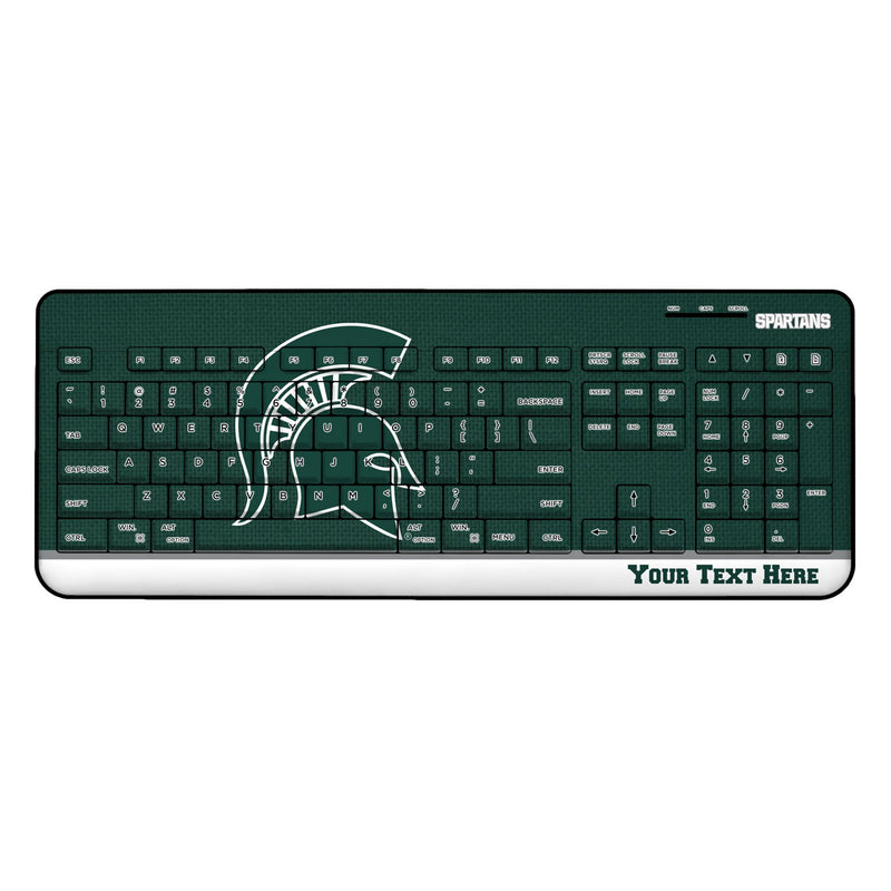 Michigan State University Spartans Personalized Endzone Solid Wireless USB Keyboard