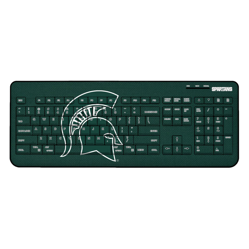 Michigan State University Spartans Solid Wireless USB Keyboard