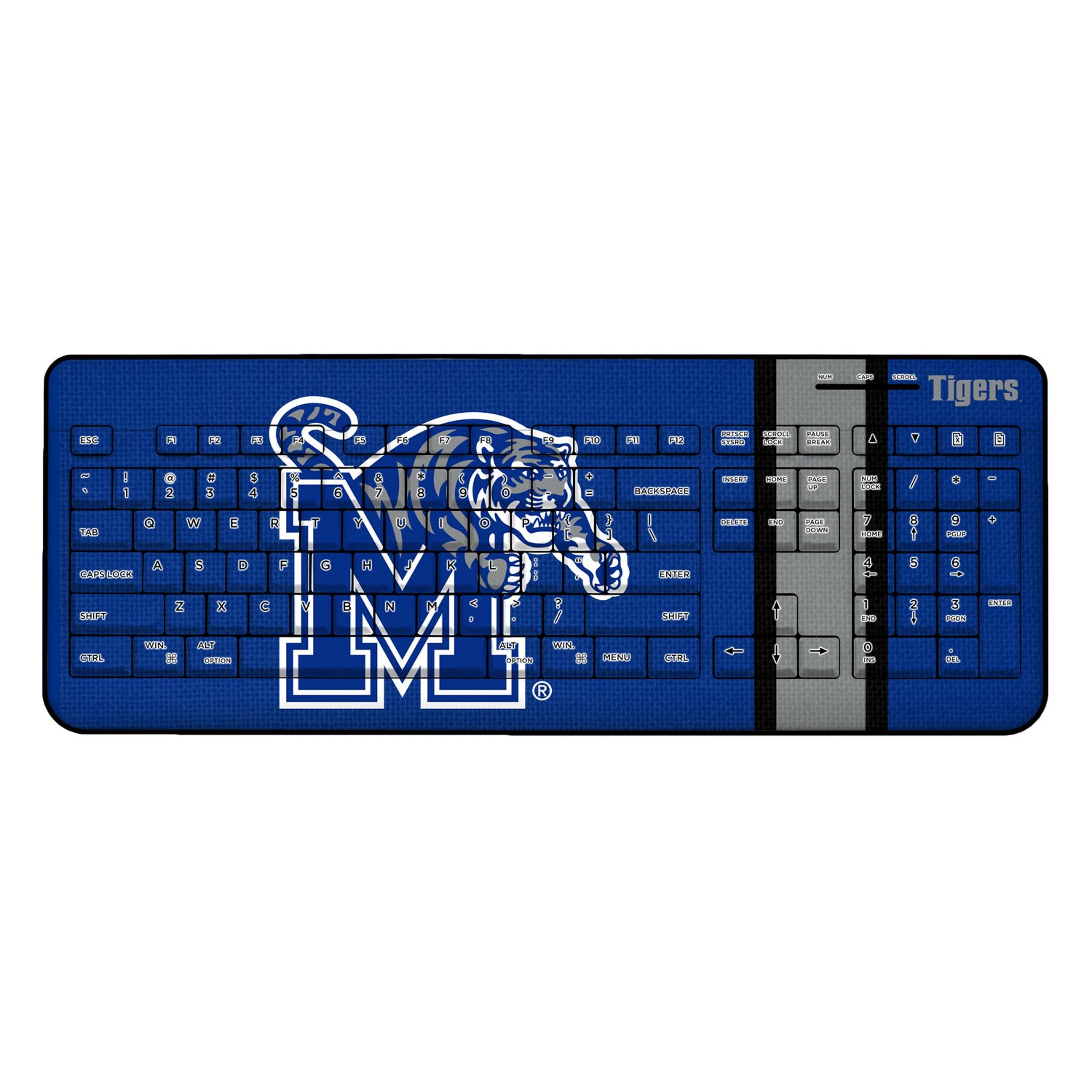 University of Memphis Tigers Stripe Wireless USB Keyboard