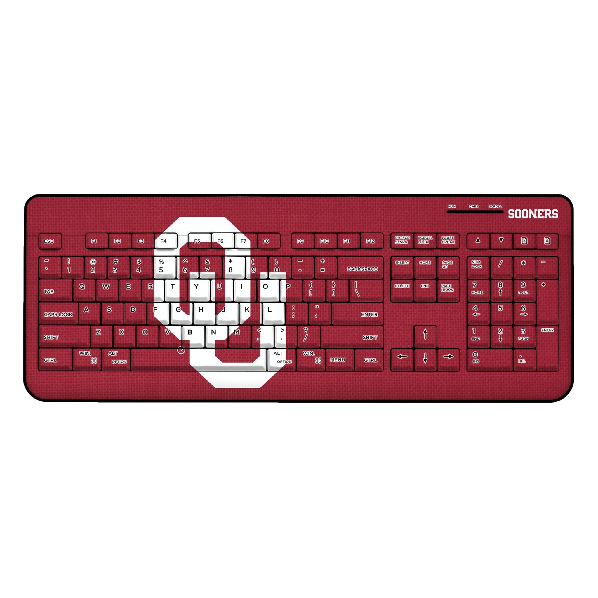 University of Oklahoma Sooners Solid Wireless USB Keyboard