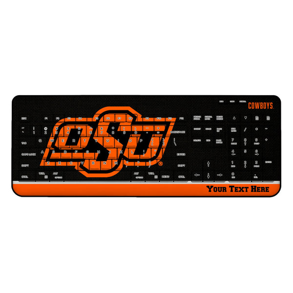 Oklahoma State University Cowboys Personalized Endzone Solid Wireless USB Keyboard
